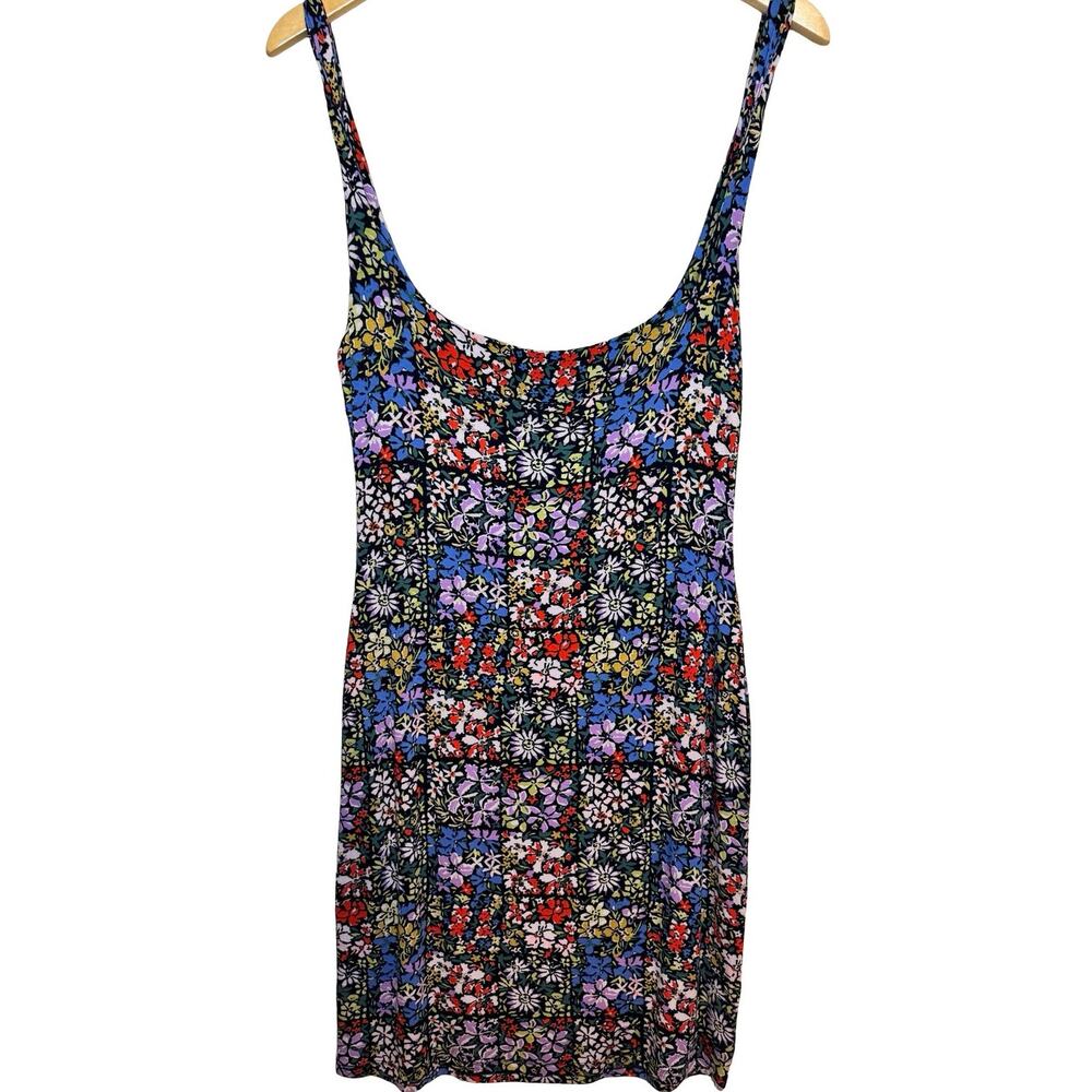 Urban Outfitters Rainbow Floral Bodycon Dress Size M